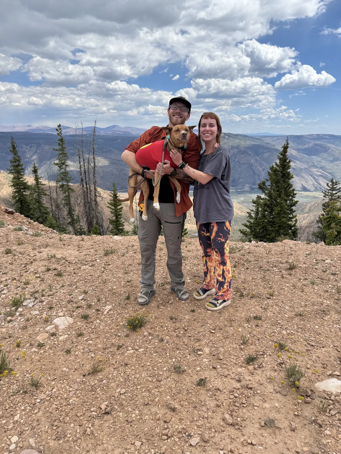 Alec, Alli, and Pluto in the Utah high country